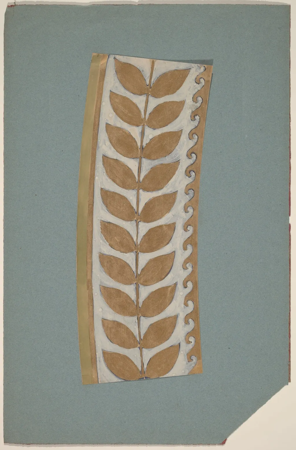 Study for a Border Design, by Charles Sprague Pearce, gouache, 1894