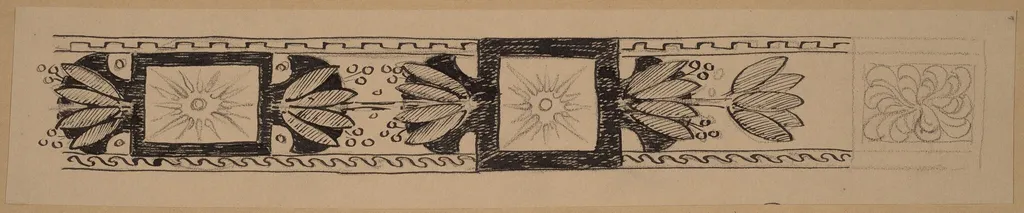 Study for a Border Design, by Charles Sprague Pearce, ink, 1894