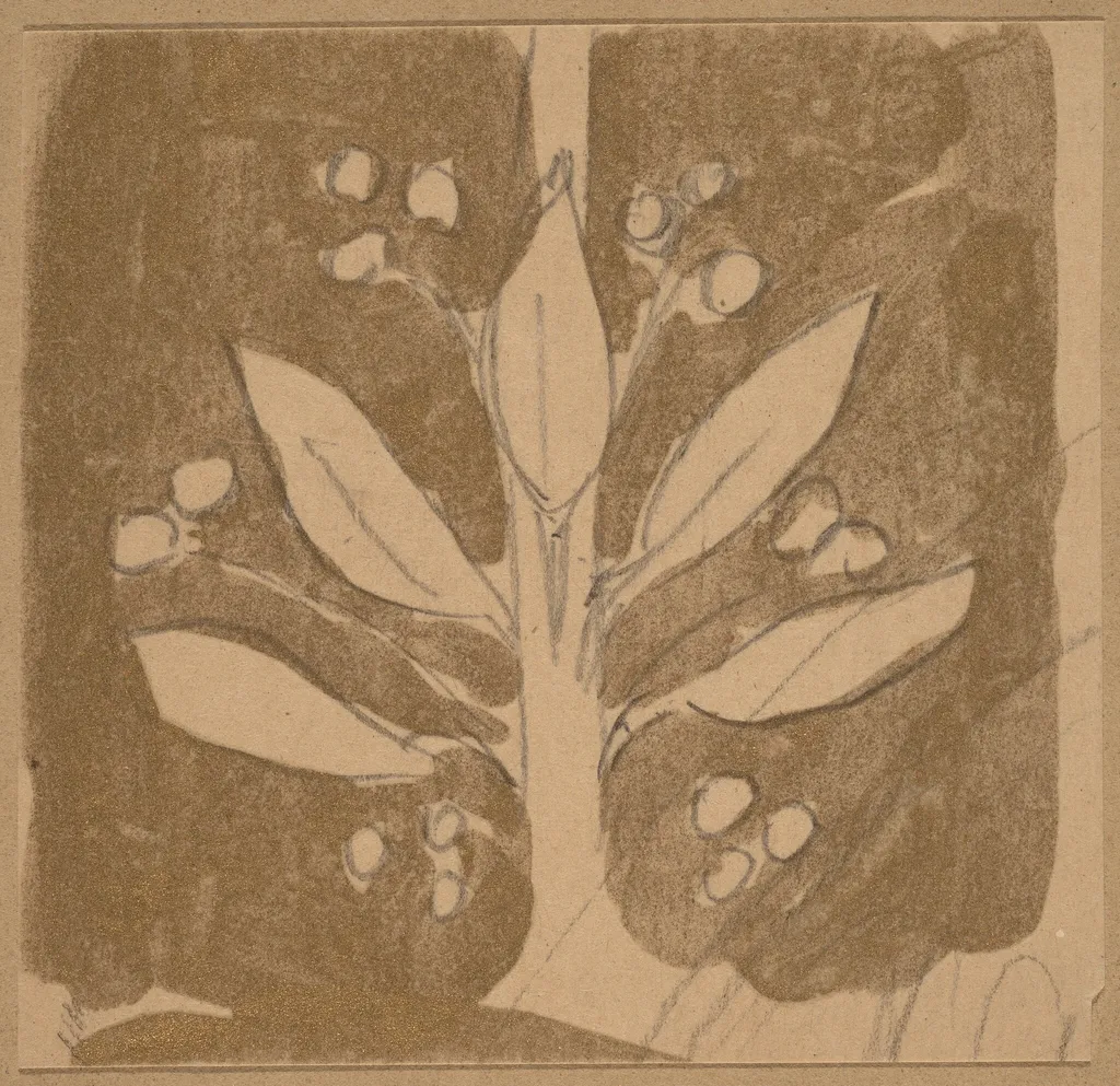 Study for a Border Design, by Charles Sprague Pearce, graphite, 1894