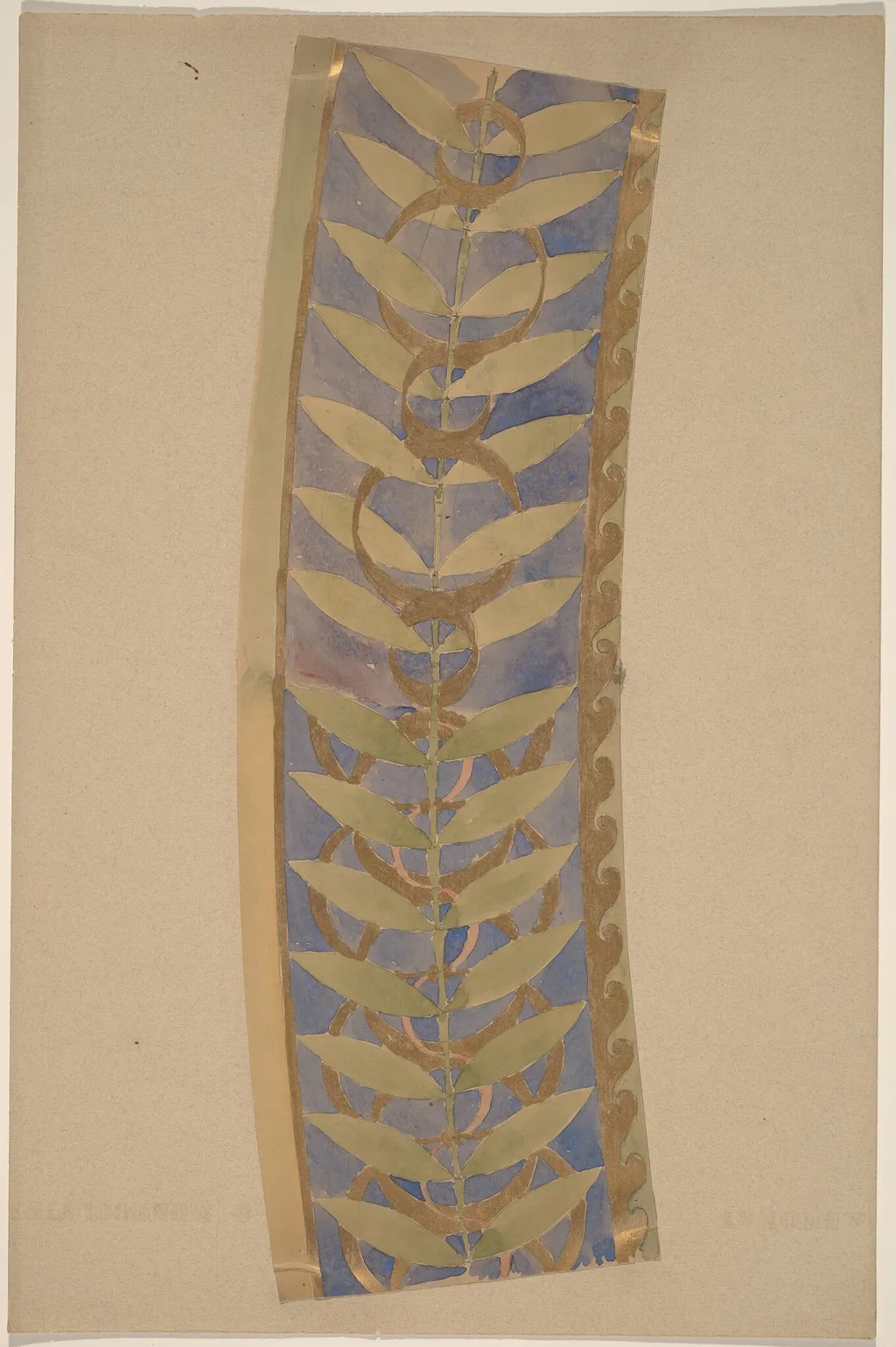 Study for a Border Design, by Charles Sprague Pearce, graphite, 1894