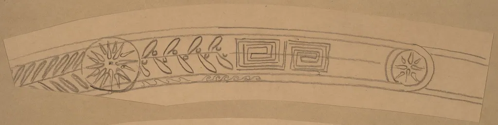 Study for a Border Design, by Charles Sprague Pearce, crayon, 1894
