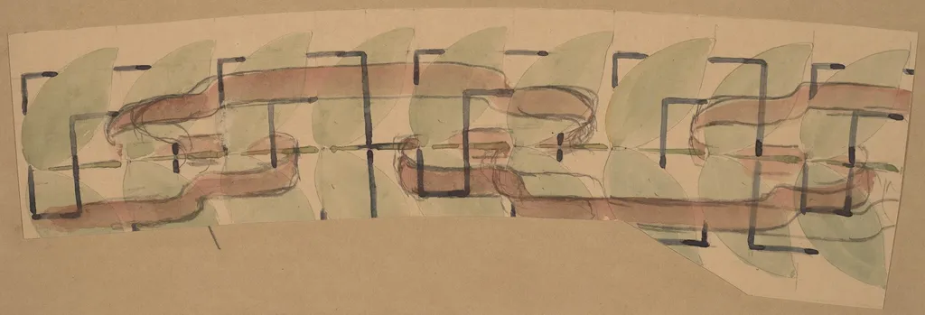 Study for a Border Design, by Charles Sprague Pearce, graphite, 1894