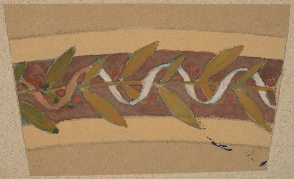 Study for a Border Design, by Charles Sprague Pearce, gouache, 1894