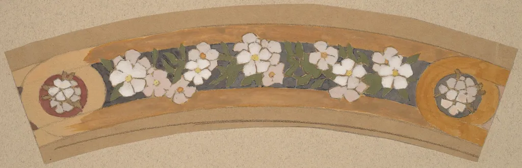 Study for a Border Design, by Charles Sprague Pearce, gouache, 1894