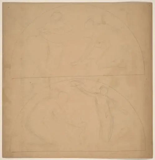Study for a Border Design [verso], by Charles Sprague Pearce