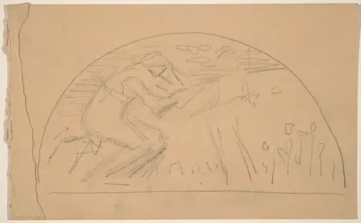 Study for a Lunette [recto], by Charles Sprague Pearce