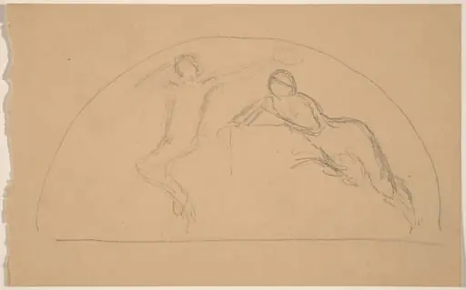Study of Figures in a Lunette, by Charles Sprague Pearce
