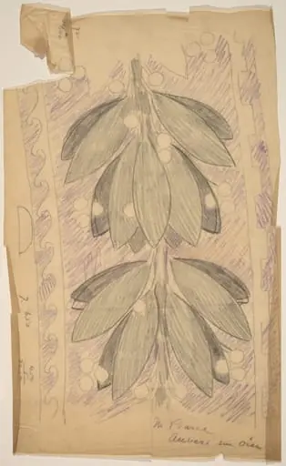Tracing of a Border Design, by Charles Sprague Pearce