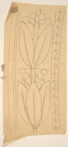 Tracing of a Border Design, by Charles Sprague Pearce
