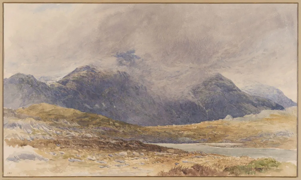Crib-Goch, Pen-Y-Gwryd, North Wales, by Charles Stuart Millard, watercolor, 1862