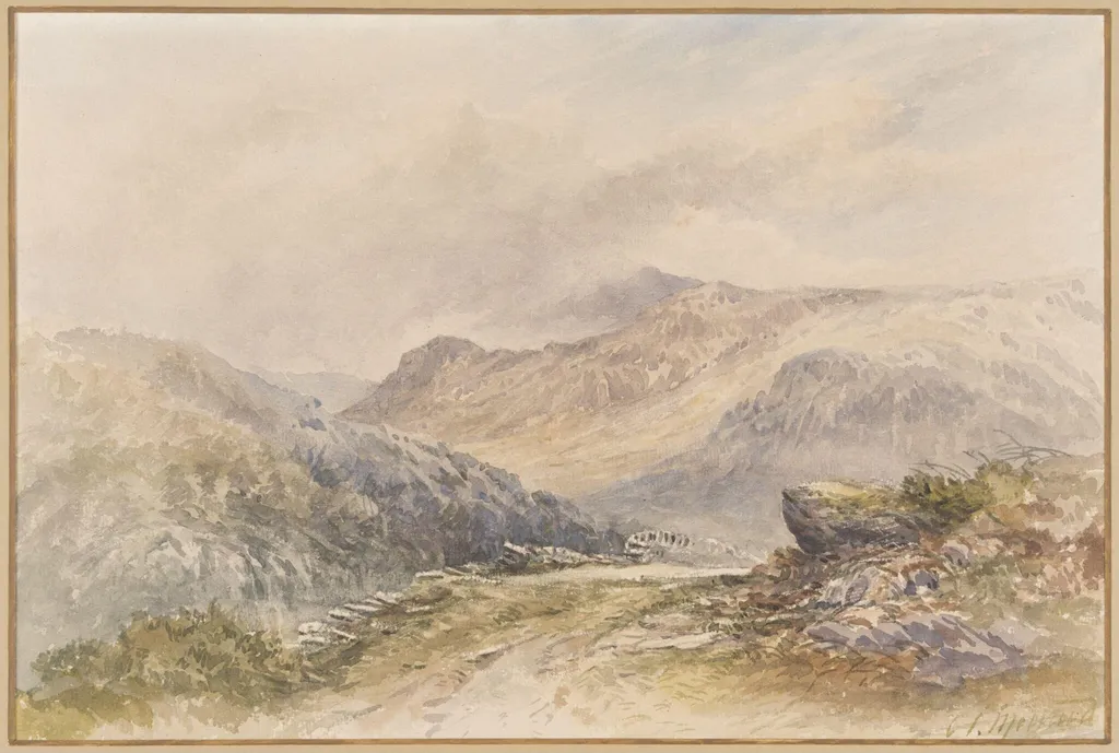 View on the Conway, by Charles Stuart Millard, watercolor, 1862