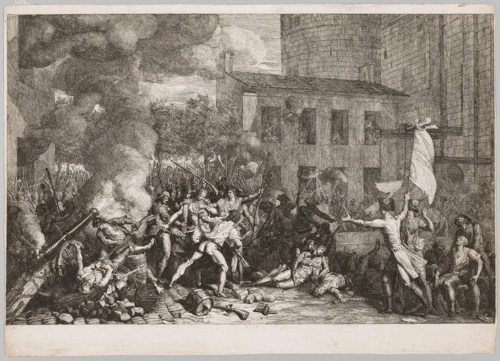 The Storming of the Bastille, July 14, 1789, by Charles Thévenin, 1790