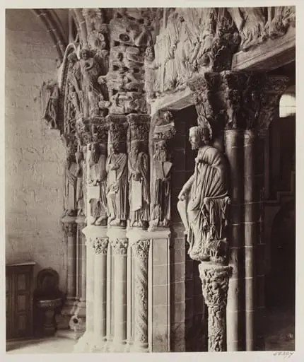 Cathedral, Santiago, Spain, Portico de la Gloria, details of Doorway (No.3), by Charles Thurston Thompson
