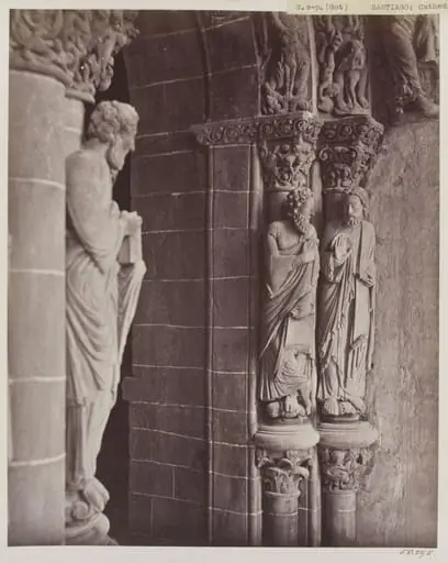 Cathedral, Santiago, Spain, Portico de la Gloria, Sculpture on South wall, by Charles Thurston Thompson