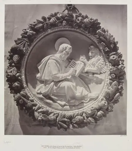 Roundel, St. Mark, by della Robbia, Palace of Necessidades, by Charles Thurston Thompson