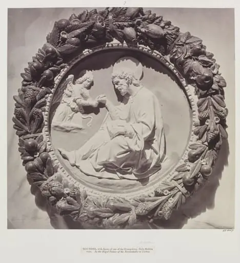 Roundel, St. Matthew, by della Robbia, Palace of Necessidades, by Charles Thurston Thompson