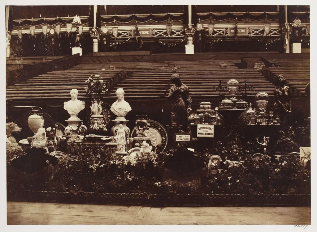 Scupture exhibits, Paris Universal Exhibition 1855, by Charles Thurston Thompson, photographic, 1855