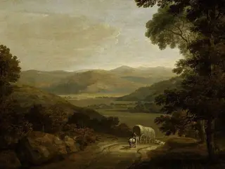 Hilly landscape, by Charles Towne, 1790