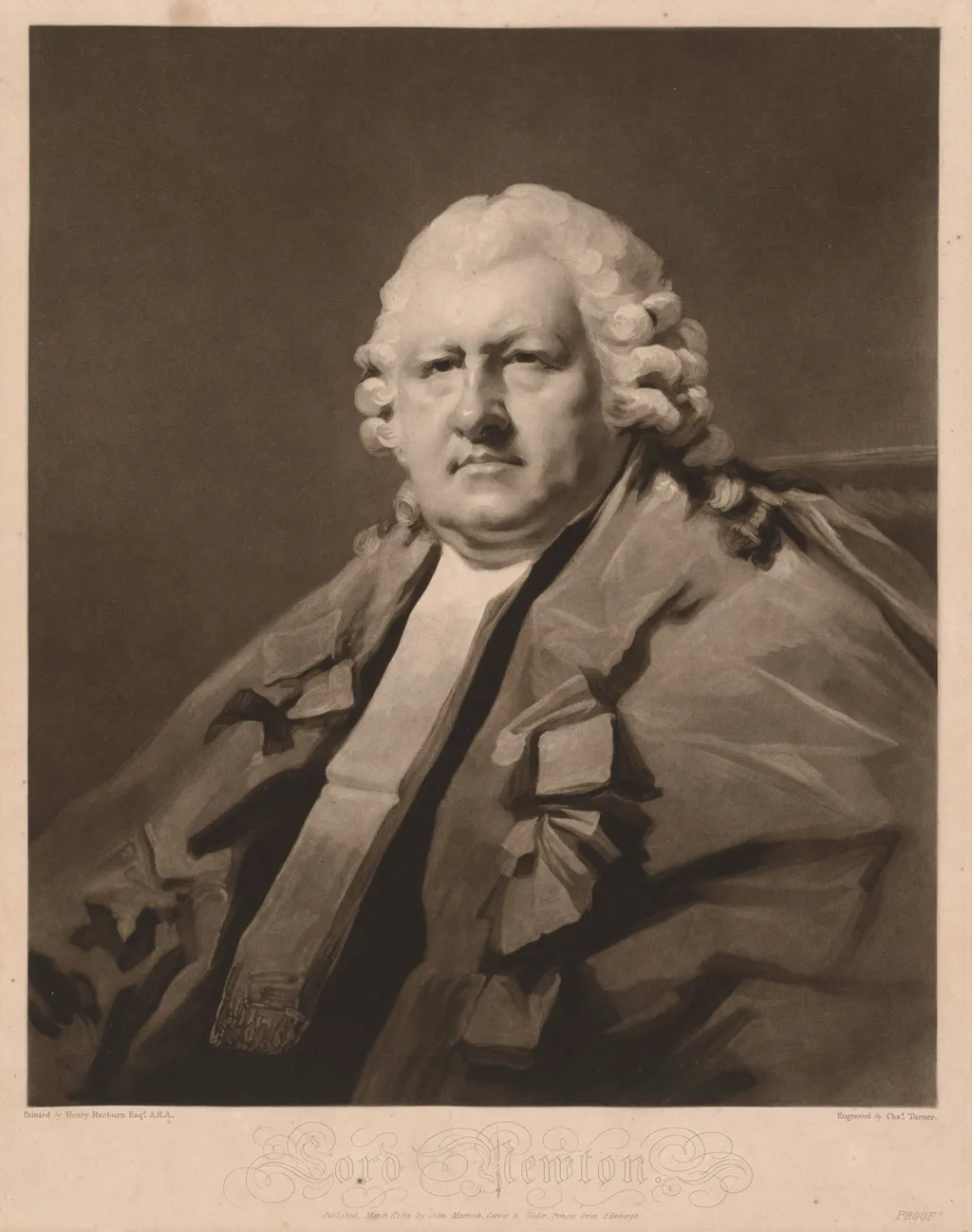 Lord Newton, by Charles Turner, 1814