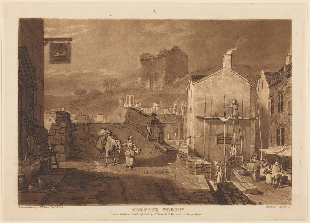 Morpeth, by Charles Turner, ink, 1809