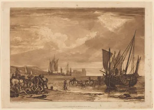 Scene on the French Coast, by Charles Turner