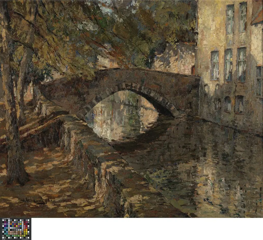 De Meebrug in Brugge, by Charles Verbrugghe