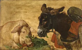 Greedy and Lazy, Moderate and Industrious, by Charles Verlat, 1850