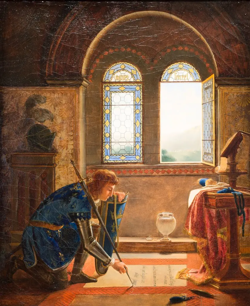 Charles VII prêt a partir pour aller combattre les anglais