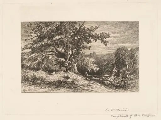 Landscape with Fallen Tree, by Charles Volkmar