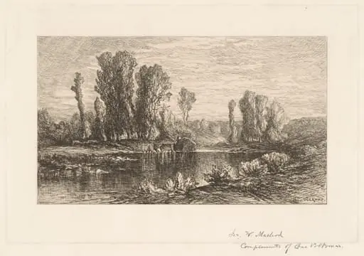 Landscape with Hay Wagon, by Charles Volkmar