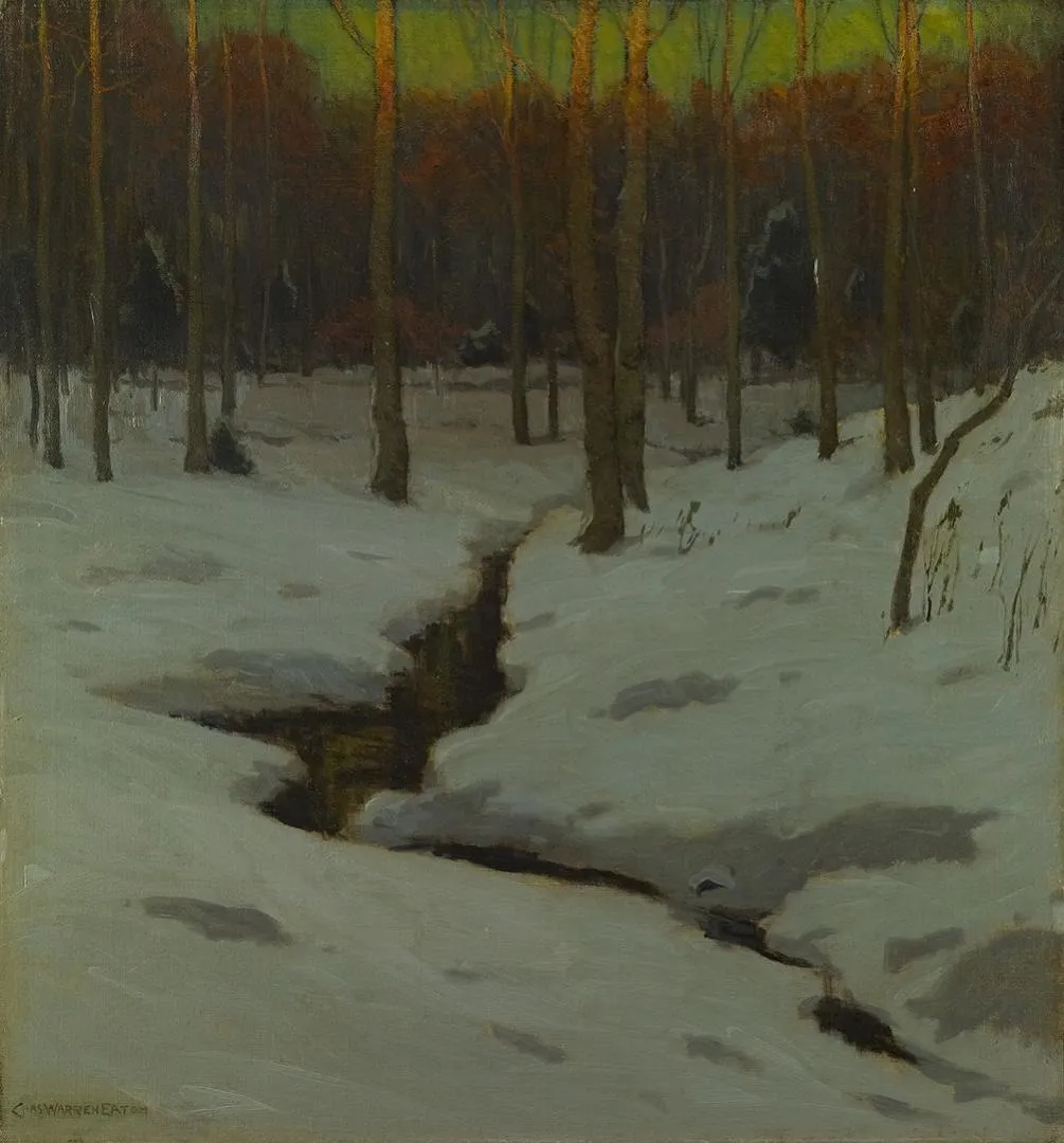 Winter Woods, by Charles Warren Eaton, oil, 1900
