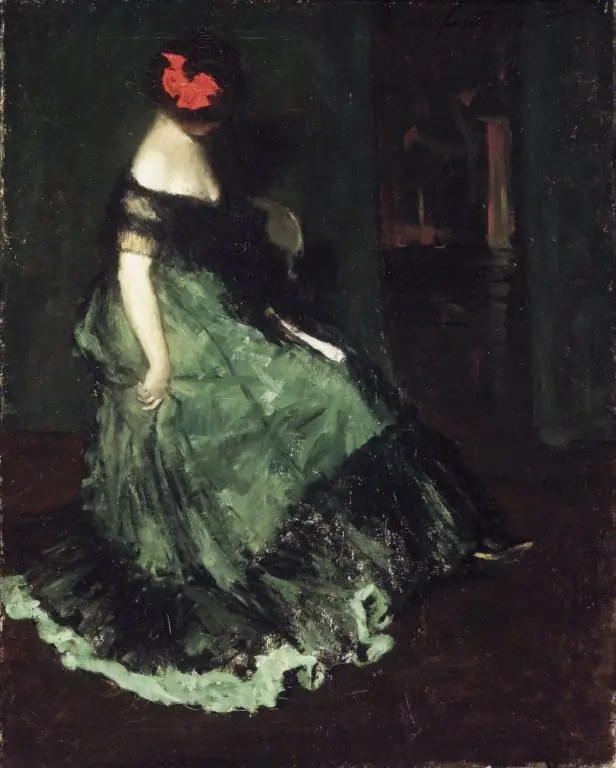 The Red Bow, by Charles Webster Hawthorne