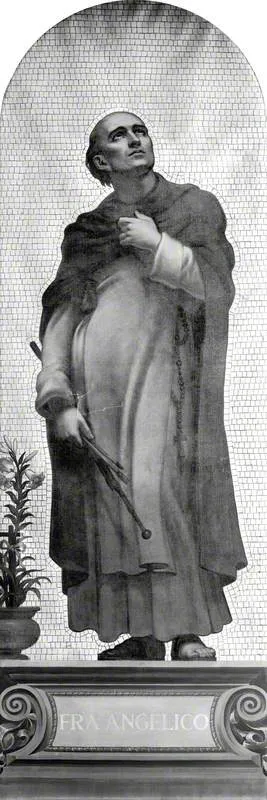 Fra Angelico (c.1395–1455) (design for a mosaic in the Victoria and Albert Museum), by Charles West Cope, oil, 1865