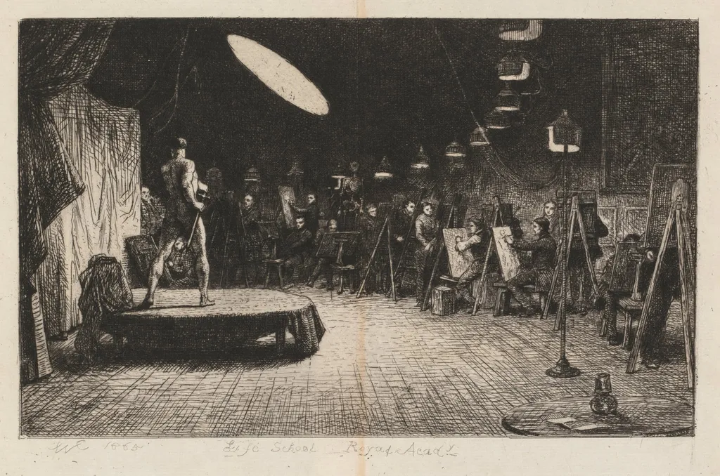 Life School Royal Academy, by Charles West Cope, 1865