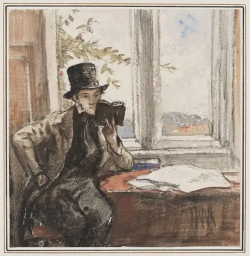 'Redgrave reading at Mortham Tower', by Charles West Cope