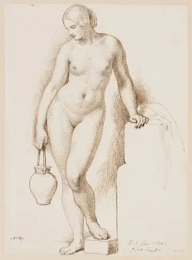 Study of female figure, by Charles West Cope
