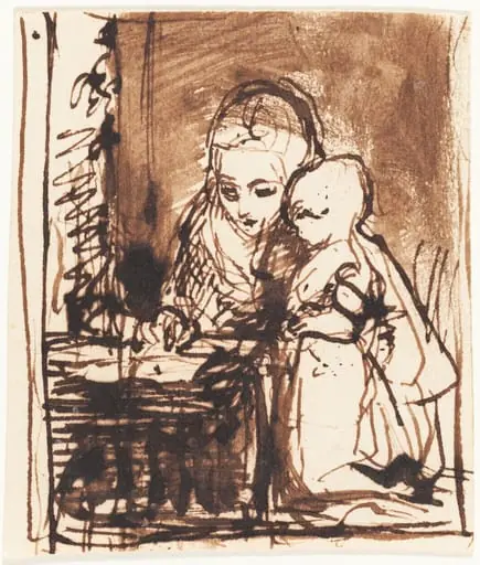 Woman Reading to a Child, by Charles West Cope