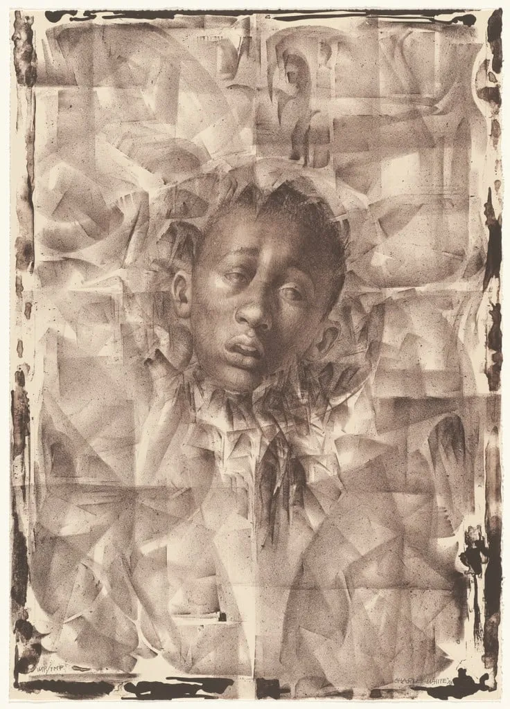 Untitled, by Charles White, ink, 1970