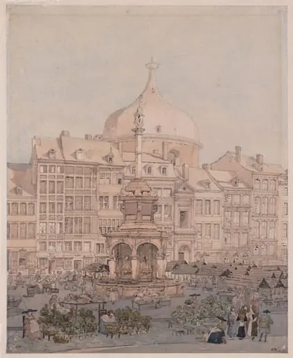 The Market Place, Liège, by Charles Wild