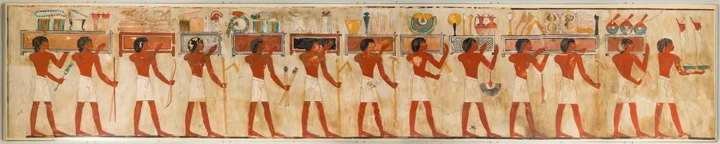 Offering Bearers in a Funerary Procession, Tomb of Rekhmire, by Charles Wilkinson