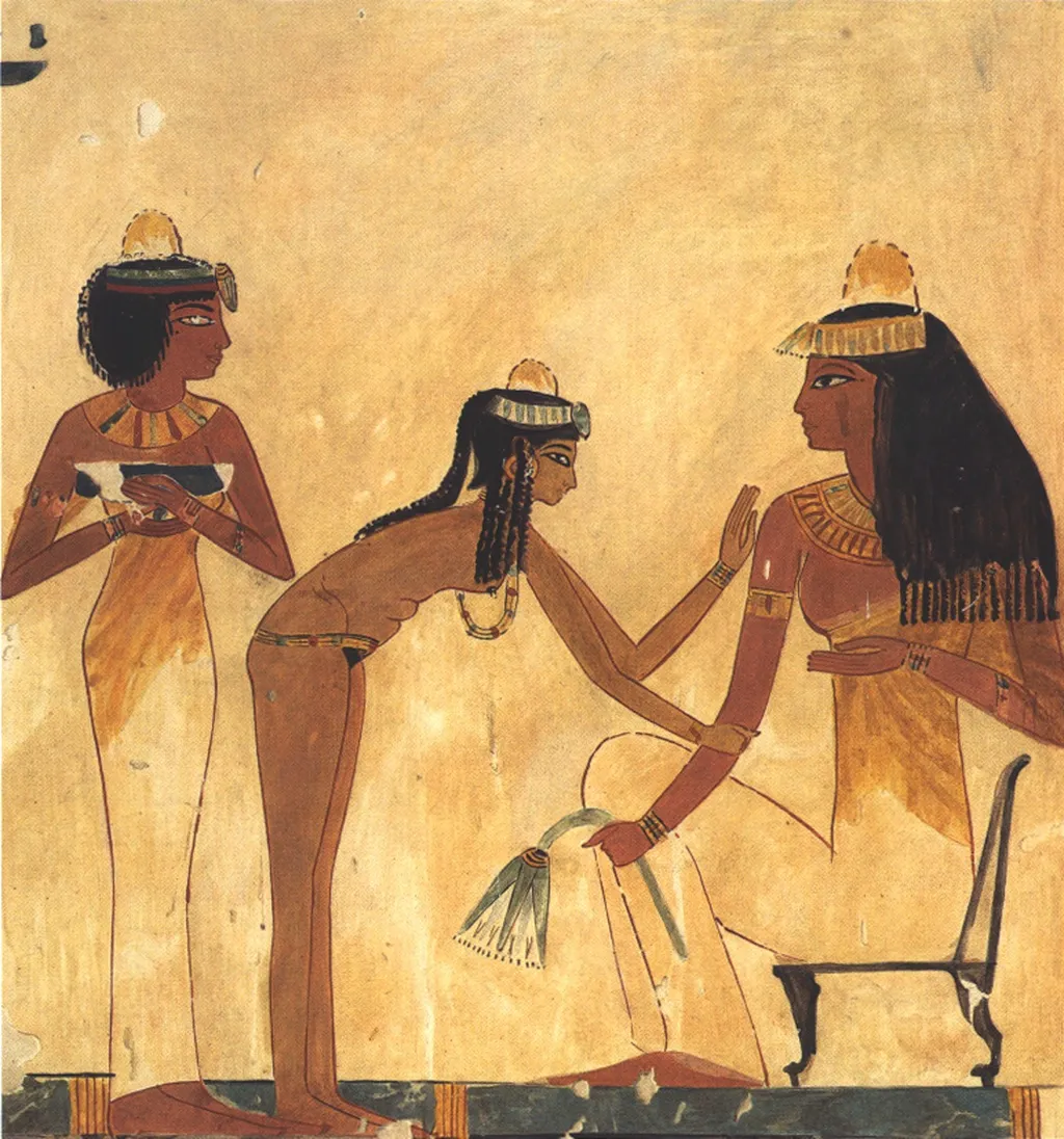 Seated woman with Two Female Servants, by Charles Wilkinson, unspecified