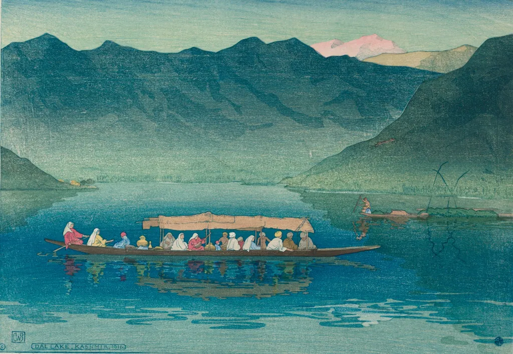 Dal Lake, Kashmir, by Charles William Bartlett, 1916