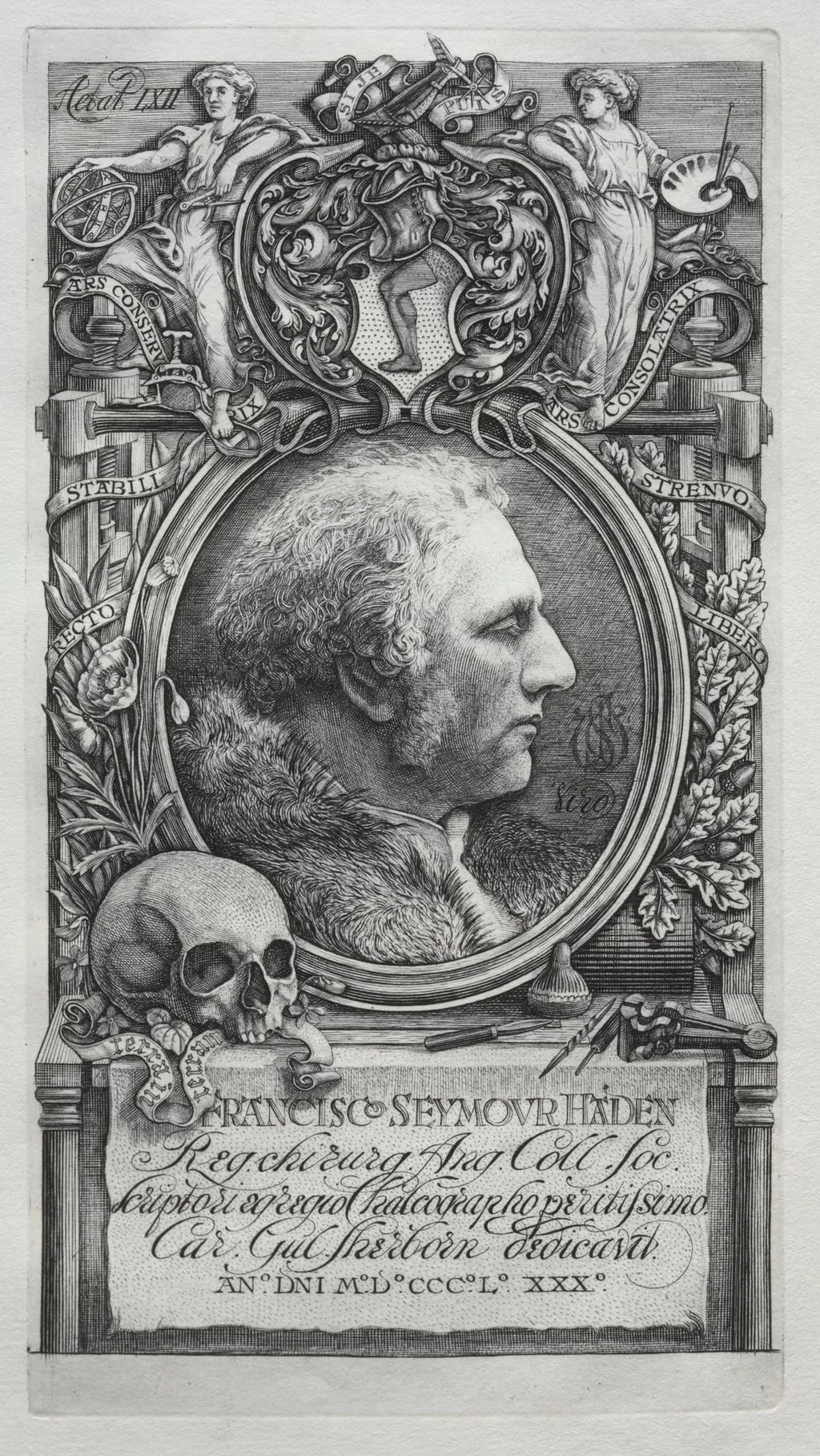 Hadeniana - Portrait of Sir Francis Seymour Haden, by Charles William Sherborn, 1880