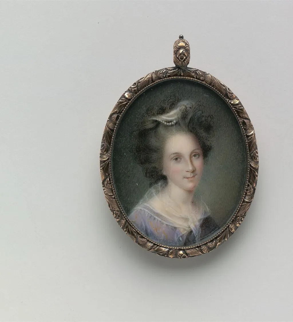 Mrs. Charles Willson Peale (Rachel Brewer), by Charles Willson Peale, watercolor, 1790