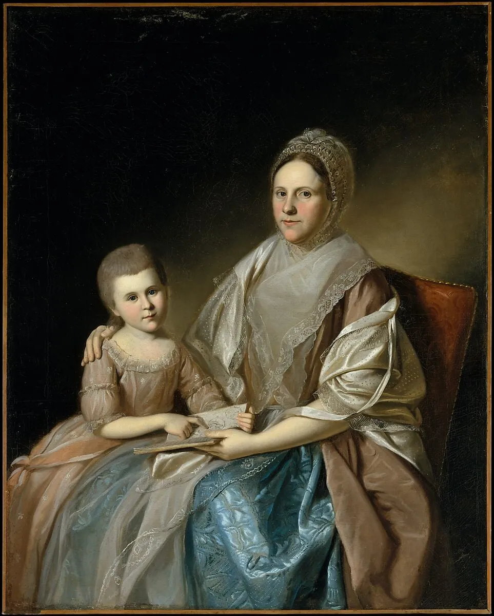 Mrs. Samuel Mifflin and Her Granddaughter Rebecca Mifflin Francis, by Charles Willson Peale, oil, 1778