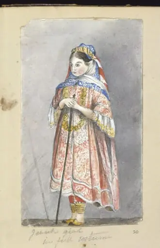Jewish girl in full costume, by Charlotte Inglefield