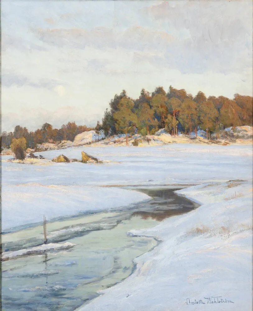 An Evening in March, by Charlotte Wahlström, oil, 1906