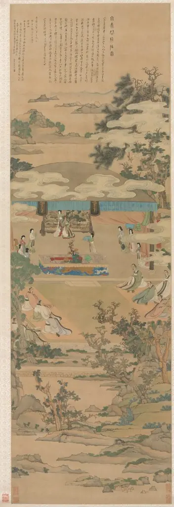 Lady Xuanwen Giving Instruction on the Rites of Zhou, by Chen Hongshou