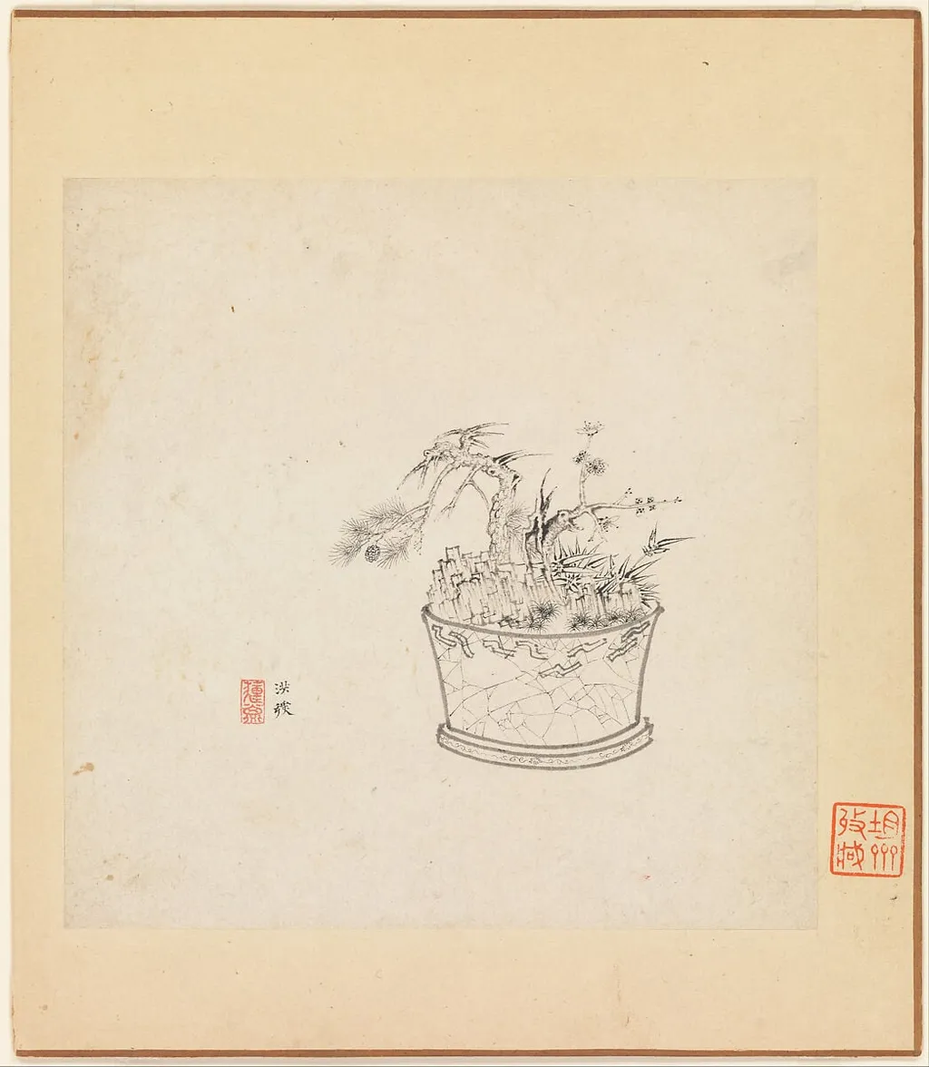 明/清 陳洪綬 橅古圖 冊|Miscellaneous Studies, by Chen Hongshou, ink, 1619