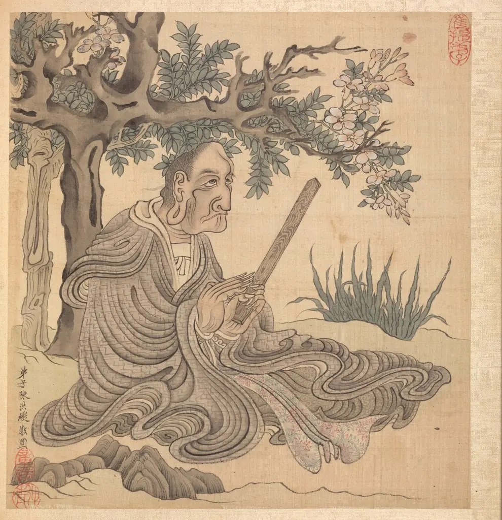 Paintings after Ancient Masters: A Lohan [after Guanxiu], by Chen Hongshou